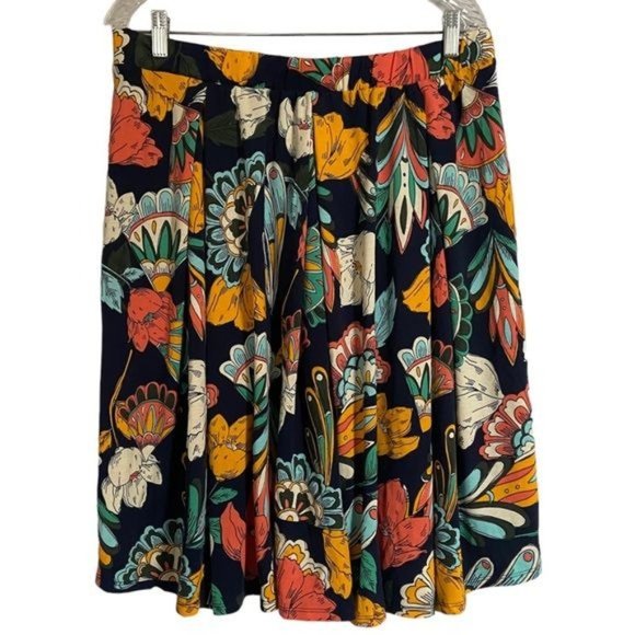 LuLaRoe Floral Madison Skirt with Pockets - Picture 2 of 9